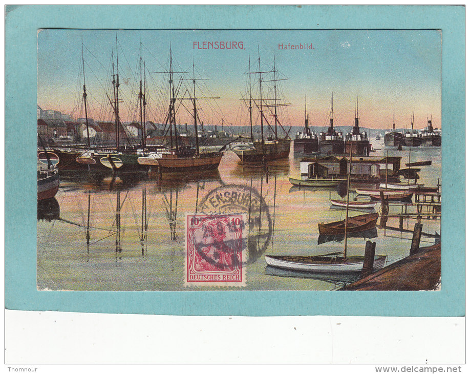 FLENSBURG.  -  Hafenbild  -  1913  -  BELLE CARTE   - - Flensburg