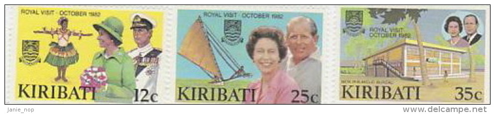 Kiribati-1982 Royal Visit  Set  MNH - Kiribati (1979-...)