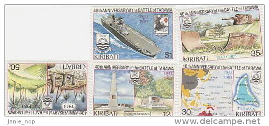 Kiribati-1983 Battle Of  Tarawa 40th Anniversary Set  MNH - Kiribati (1979-...)