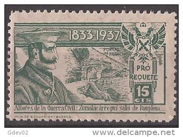 RQT5-LM085TOSC.Espagne.Spai N.España.Escudo.pro Requetes.Zumalacarregui.1 936/8.(Galvez 5**) En Nuevo. - Otros & Sin Clasificación