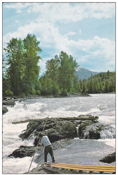 Indians Fishing At Morrice Town Canyon,  Willams Lake,  B.C.,  Canada,  40-60s - Other & Unclassified