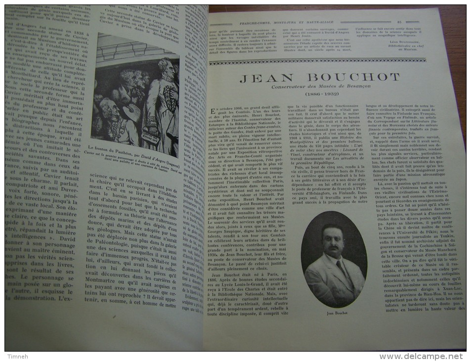 N°155 Juin 1932 Franche Comté Monts Jura Haute Alsace LEVY GRUNDWALD BOUCHOT JEANNENEY Musée Belfort Publicité époque - Tourismus Und Gegenden