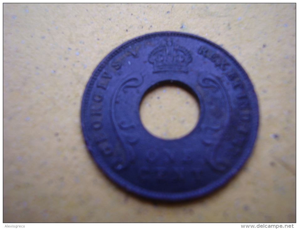 BRITISH EAST AFRICA USED ONE CENT COIN BRONZE Of 1923. - Afrique Orientale & Protectorat D'Ouganda