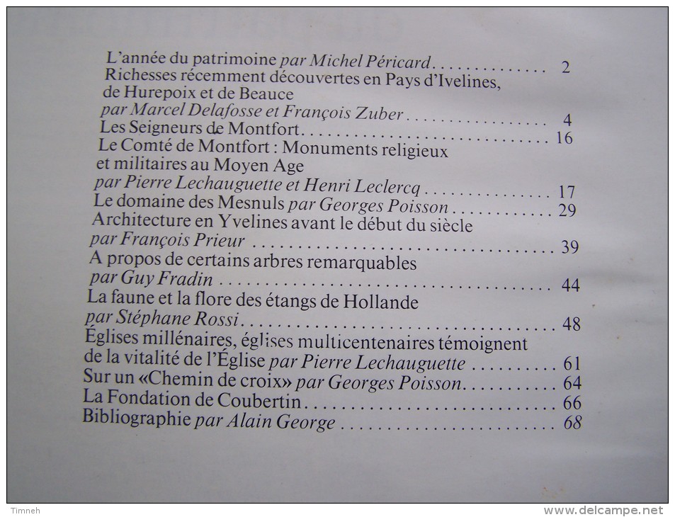 N°23 - 1980 PAYS D YVELINES DE HUREPOIX ET DE BEAUCE Comté De Montfort Monuments étangs De Hollande Domaine De MESNULS - Tourism & Regions