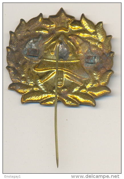 Fireman Cap Badge With Red Star - Pompiers