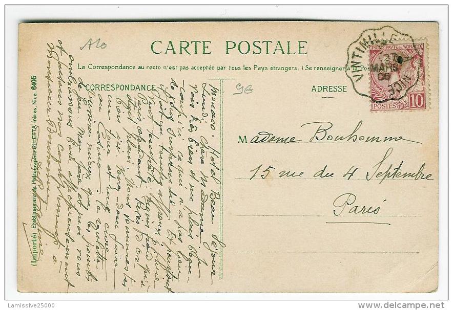 MONACO CARTE OBL AMBULANT VINTIMILLE A NICE - Postmarks