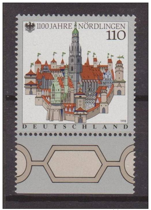 Deutschland, 1998, 1965, 100 Years Nordlingen, MNH - Ongebruikt