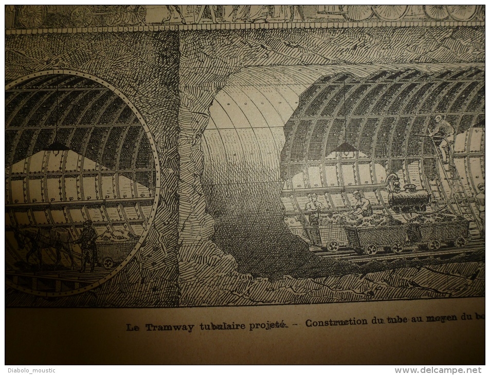 1896  L´ESTAFETTE :Travestissements;Waldeck-Rousseau;Le Tramway Tubulaire Du Bois De Vincennes Au Bois De Boulogne (Grav - 1850 - 1899