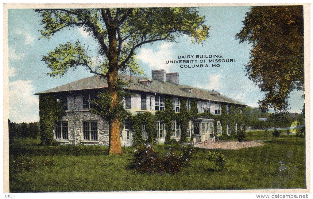 Dairy Bldg University Of Missouri Columbia MO Old Postcard - Columbia