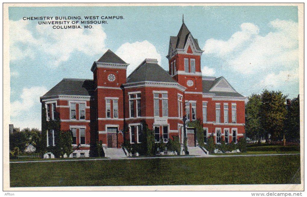 Chemistry Bldg West Campus University Of Missouri Columbia MO Old Postcard - Columbia