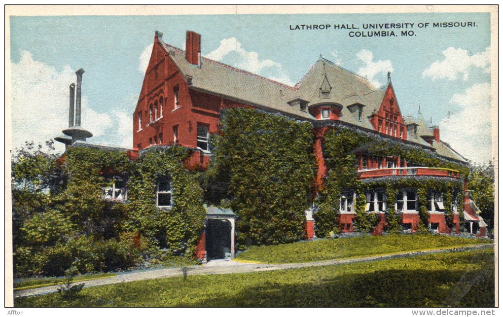 Lathrop Hall University Of Missouri Columbia MO Old Postcard - Columbia