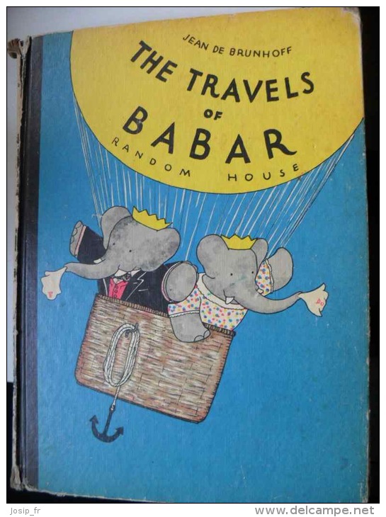 Album BABAR: THE TRAVELS OF BABAR (Jean De Brunhoff 1961) En Anglais - Livres Illustrés