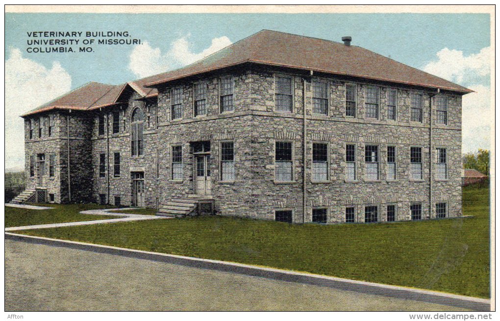 Veteerinary Bldg University Of Missouri Columbia MO Old Postcard - Columbia