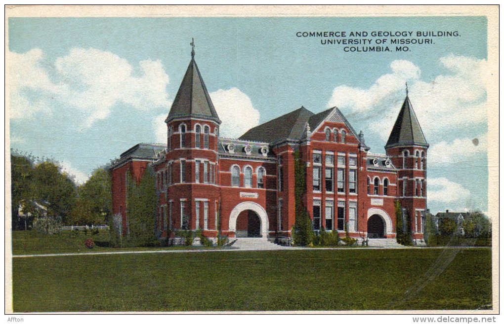 Commerce And Geology Bldg University Of Missouri Columbia MO Old Postcard - Columbia