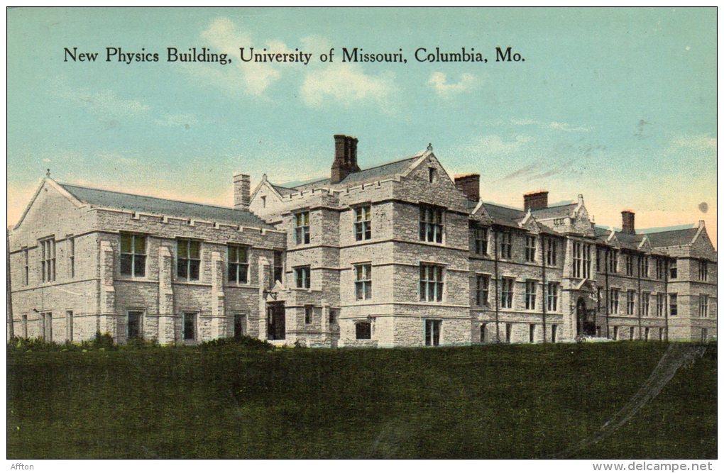 New Physics Bldg University Of Missouri Columbia MO Old Postcard - Columbia