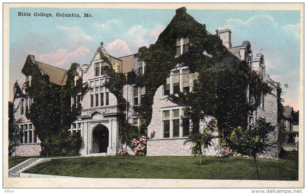 Bible College Columbia MO Old Postcard - Columbia