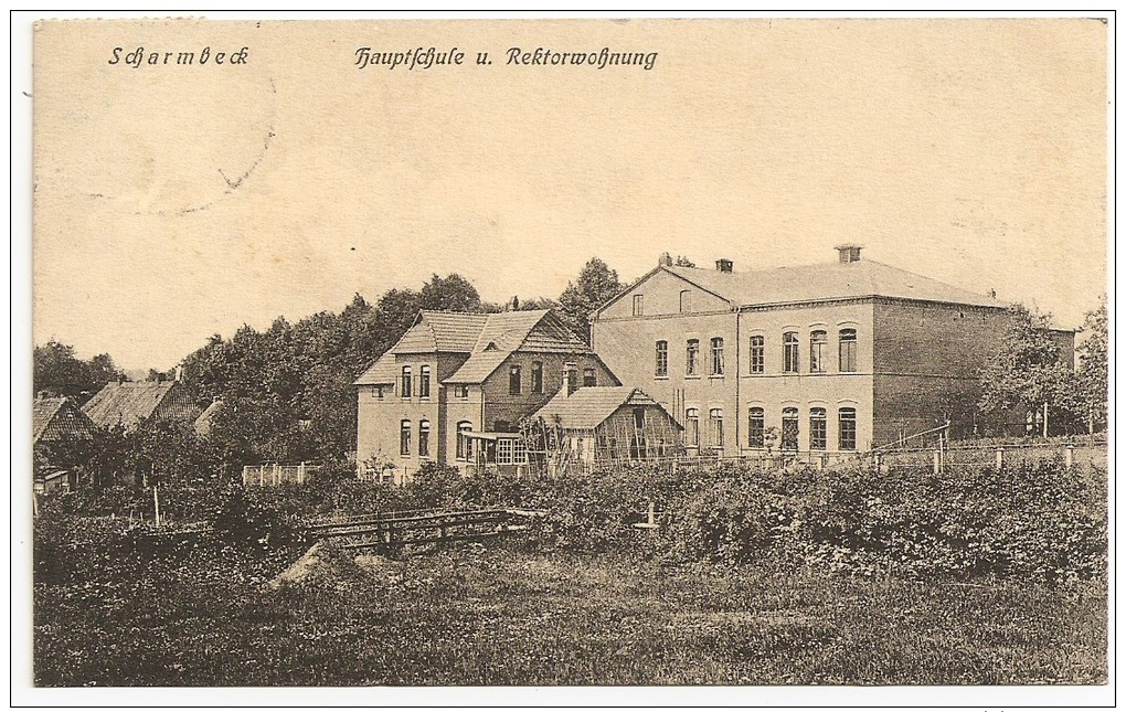 Niedersachsen - SCHARMBECK - Hauptschule U. Rektorwohnung +++ To Weissenberge, Bei Hagen, 1912 ++++ - Osterholz-Schambeck