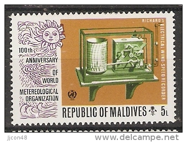 Maldives  1974  Centenary Of W.M.O.  5L  (**) MNH - Maldives (1965-...)