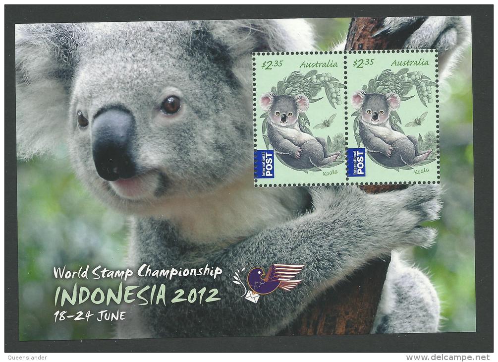 2012 Special Mini Sheet World Stamp Championship Indonesia  Block Of 2 X $2.35 Cent Stamps Complete MUH - Blocks & Sheetlets