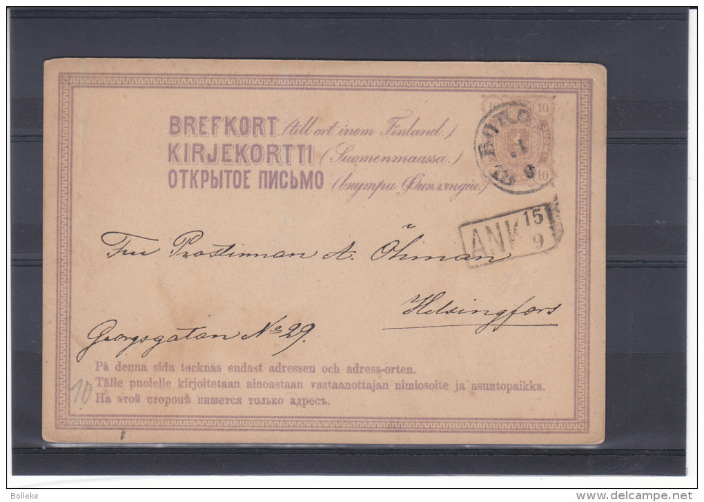 Finlande - Entier Postal - Avec Cachet ANK - Entiers Postaux