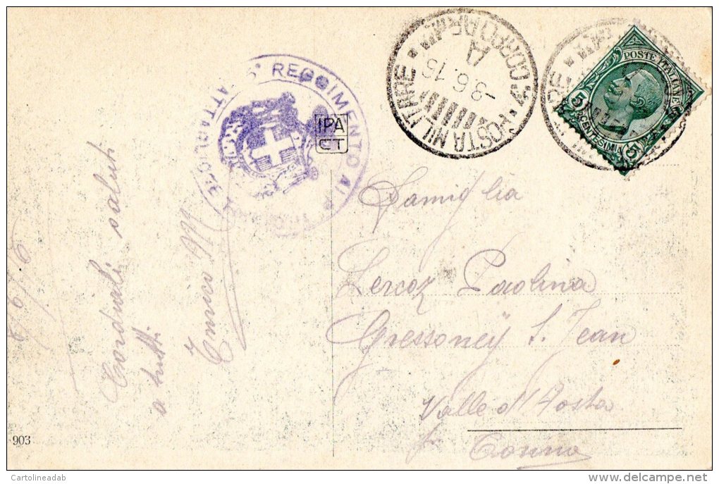 [DC8629] SLOVENIA - CAPORETTO - LA PIAZZA - RARISSIMA CARTOLINA VIAGGIATA 1916 - Slovenia