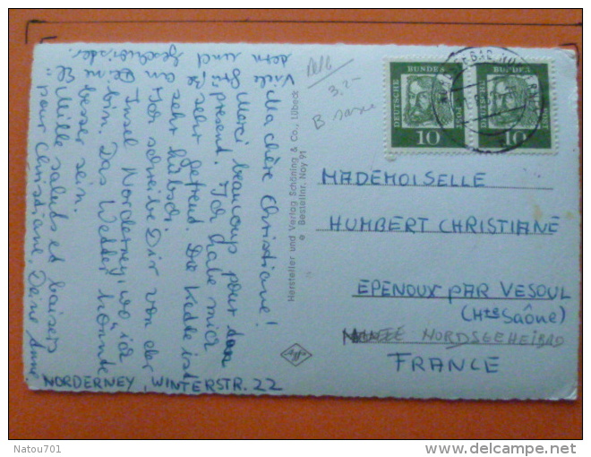 E1-allemagne--nordseeheilvad--norderney--9 Vues-multivues--1962-carte Photo - Norderney