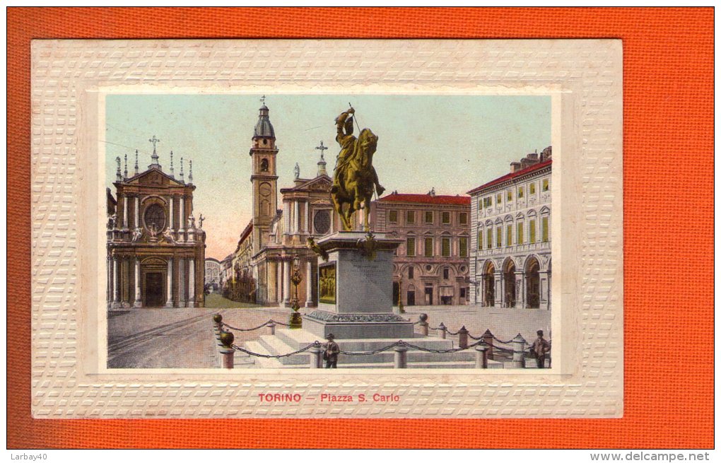 1 Cpa Torino Piazza S Carlo - Andere Monumenten & Gebouwen