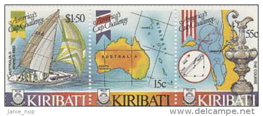 Kiribati-1986 America's Cup Strip MNH - Kiribati (1979-...)