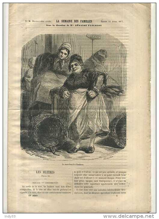 - LA SEMAINE DES FAMILLES . N°2   1877  . - Revues Anciennes - Avant 1900