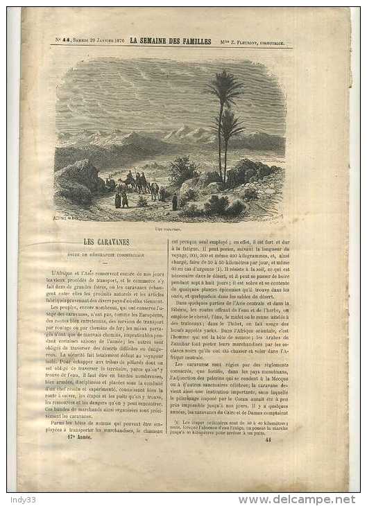 - LA SEMAINE DES FAMILLES . N°44   1876  . - Revues Anciennes - Avant 1900