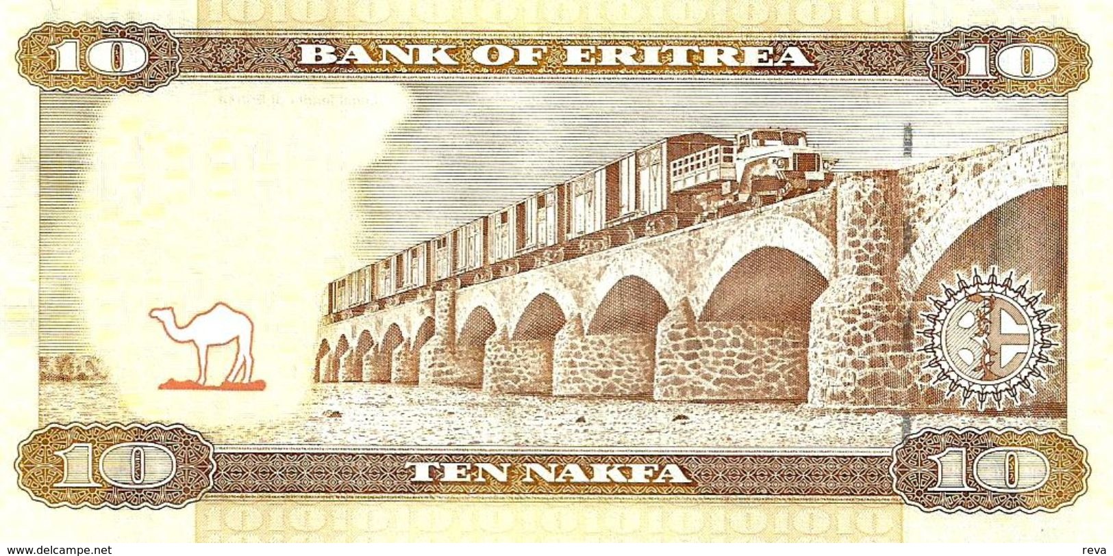 ERITREA 10 NAKFA BROWN WOMAN FRONT & BRIDGE BACK DATED 24-05-2010 P3 LIKE UNC READ DESCRIPTION - Erythrée