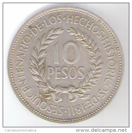 URUGUAY 10 PESOS 1961 AG - Uruguay