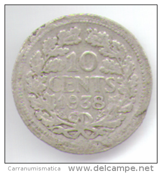 PAESI BASSI 10 CENTS 1938 AG - 10 Cent