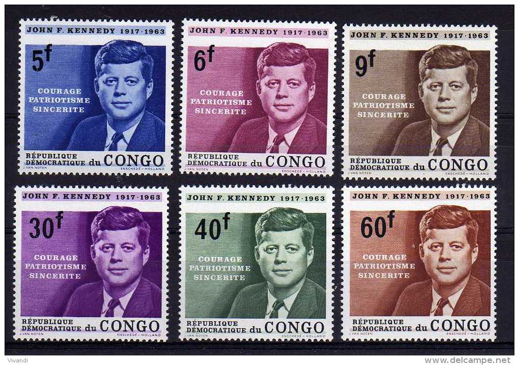 Congo (Kinshasa) - 1964 - President Kennedy Commemoration - MH - Ungebraucht