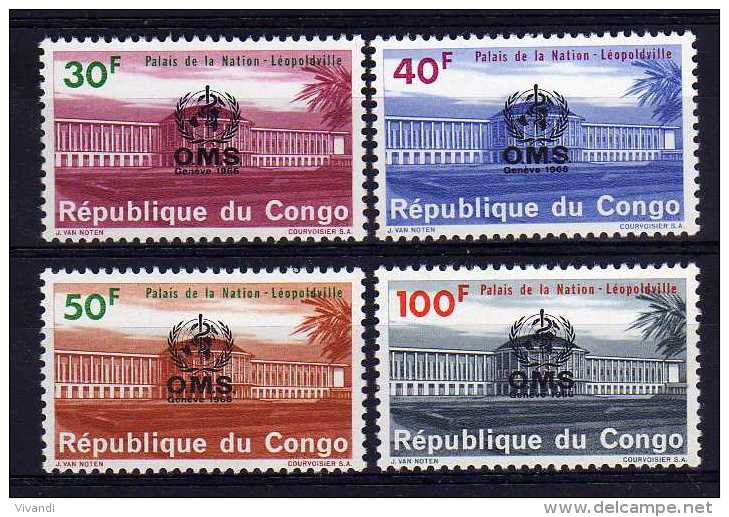 Congo (Kinshasa) - 1966 - New WHO Headquarters Building - MH - Mint/hinged