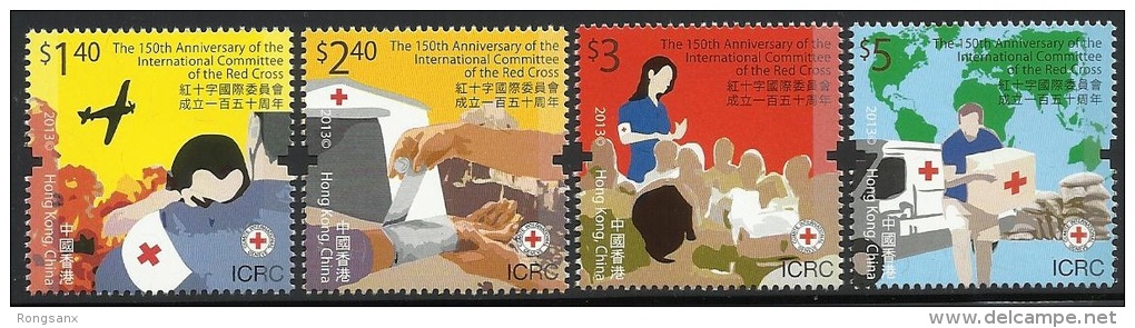 2013 Hong Kong 150 ANNI OF RED CROSS 4V - Unused Stamps