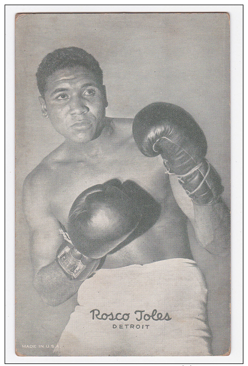 Black Boxer "Rosco Toles" Of Detroit Michigan ,  20-40s - Boxeo