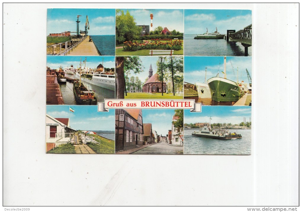 BT13736 Brunsbuttel Ship Bateaux    2 Scans - Brunsbuettel