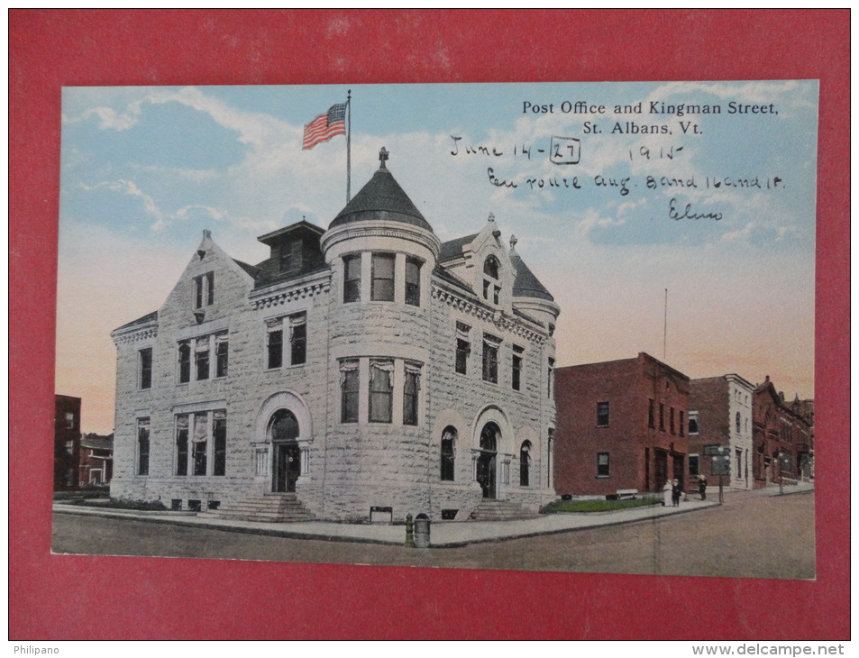 - Vermont > St Albans   Post Office  Ca 1910  Not Mailed   --- Ref 982 - Burlington