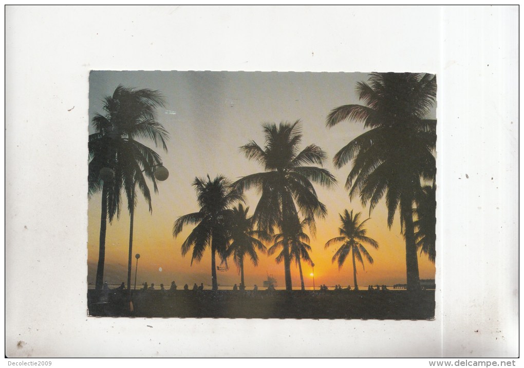 BT13827 Sunset Along Roxas Boulevard Manila  2 Scans - Philippines