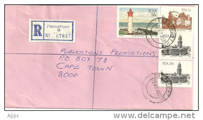 AFRIQUE DU SUD. Phare D'Umhlanga Rocks, Sur Lettre Recommandée De Frankfort, Année 1988 - Fari