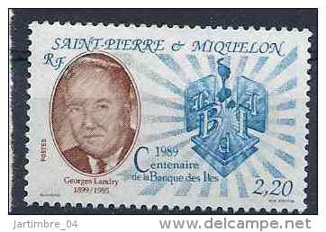 1989 SAINT PIERRE MIQUELON 511** Banque - Unused Stamps