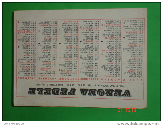 Calendarietto Anno 1971 - VERONA FEDELE Via Pietà Vecchia (località Da Identificare) - Formato Piccolo : 1971-80