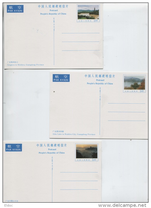 CHINE: Pochettes De 10 Postal Cards Entiers Postaux Y P 8 1990 B. Landscape - Covers & Documents