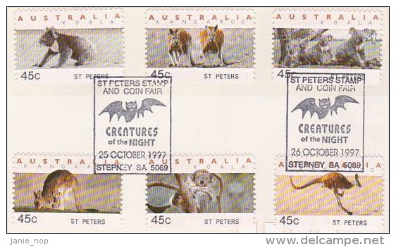 Australia-1997 Species Postmarked St Peters Stamp Fair - Marcophilie