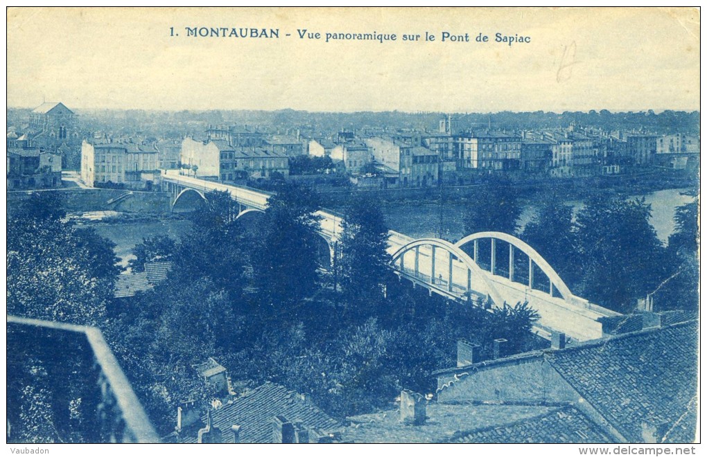 CP, 82, Montauban, Vue Panoramique Sur Le Pont De Sapiac, Vierge - Montauban