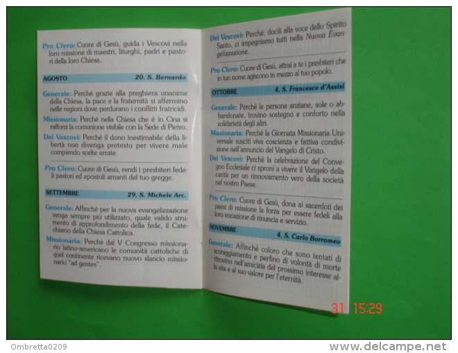 Calendarietto Anno 1995 - Libretto 12 Pagine - Gesù Sacro Cuore / Maria Madre Misericordia -Lampade Viventi,Astalli-Roma - Formato Piccolo : 1991-00