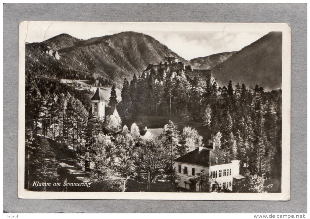 40219     Austria,   Klamm  Am  Semmering,  VG  1941 - Semmering