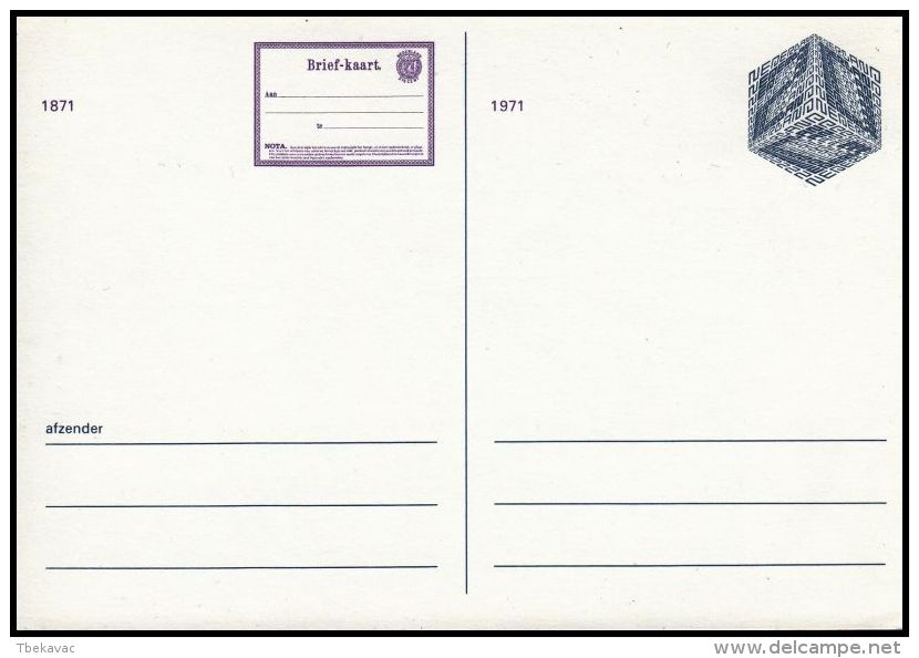 Netherland 1971, Postal Stationery, Mint - Postal Stationery