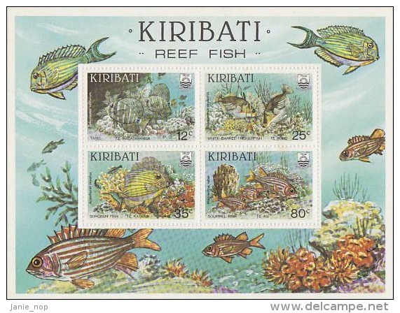 Kiribati-1985 Reef  Fish Souvenir Sheet  MNH - Kiribati (1979-...)